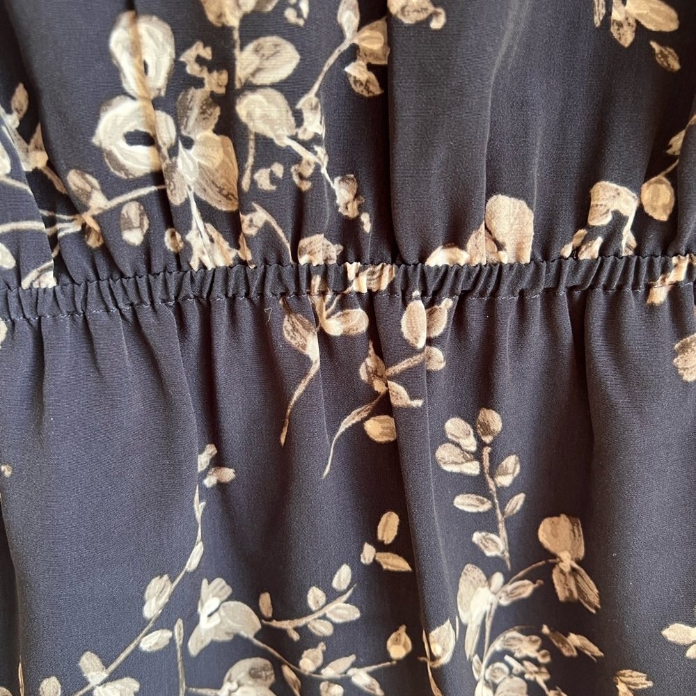 Gap Navy Floral Faux-Wrap Mini Dress - Picture 5 of 7